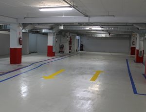 Epoxy anti slip flooring for car park